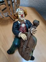 Clown mit Kontrabass sitzend Holzfigur Vintage Nordrhein-Westfalen - Gescher Vorschau