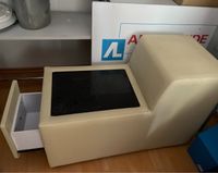 Ablage Sofa Leder Tisch Element mit Glas und mit Schublade Hessen - Hünfelden Vorschau