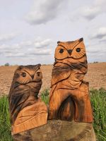 Eule Holz Figur Deko Geschenk Garten Handarbeit Uhu Skulptur Voge Güstrow - Landkreis - Wardow Vorschau