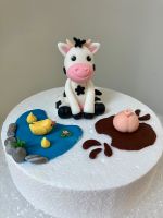 Fondant Tortendeko Bauernhof Kuh Schwein Küken Teich Caketopper Thüringen - Erfurt Vorschau