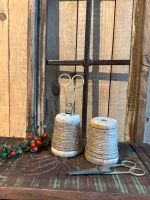 Holzspule Strickspule mit Schere Deko Garten Vintage Sachsen - Roßwein Vorschau