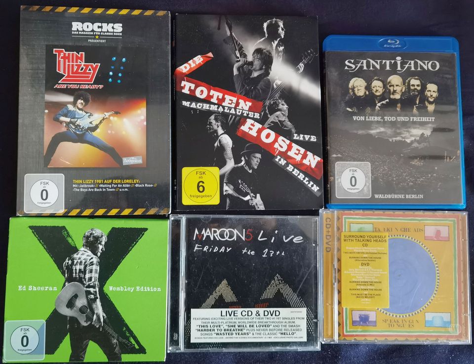 Riesige gepflegte Pop/ Rock Blu-ray / DVD Sammlung + BD Player in Freiburg im Breisgau