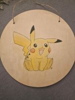 Pikachu Zeichnung auf Holzscheibe Nordrhein-Westfalen - Olpe Vorschau
