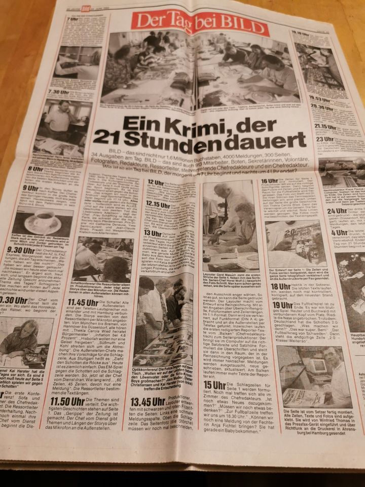 40 Jahre Deutschland - ORIGINAL-BILD-Zeitung vom 24.06.1992 in Marpingen