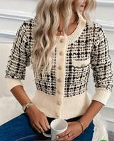 SHEIN Pulli Jacke Strickjacke kariert beige schwarz s m neu Nordrhein-Westfalen - Hilden Vorschau