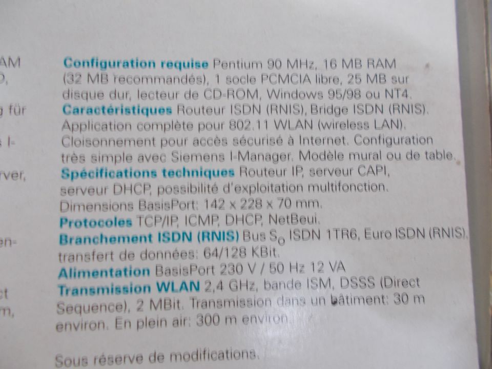 Siemens I-Gate Notebook The wireless ISDN PC LAN in Coburg