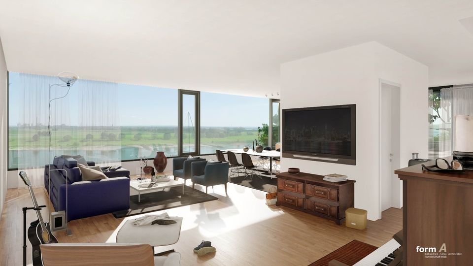 WE A3.11 -Rheinblick-Wohnung in architektonisch anspruchsvoller Wohnanlage! in Krefeld