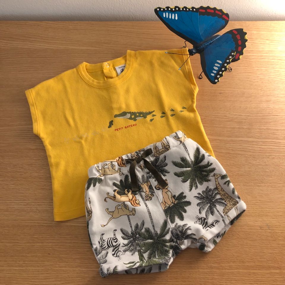 Petit Bateau T-Shirt Hund Krokodil Gr. 68 in Düsseldorf