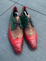 Melwin & Hamilton Schuhe Gr. 42 Leder rot grün Nordrhein-Westfalen - Schwalmtal Vorschau