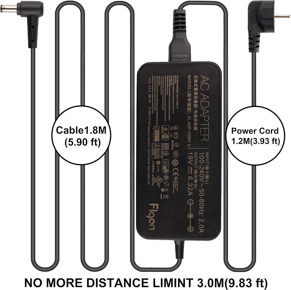 Flgan 120W Ladegeräte Netzteile für PA-1121-28 ADP-120RH B Asus V in Düsseldorf