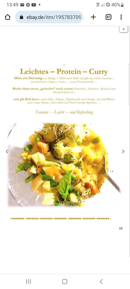 Rohkost-Basis-Rezepte-Buch~Früchte,Salads&Gemüsen über300Rezepte in Schönwald im Schwarzwald 