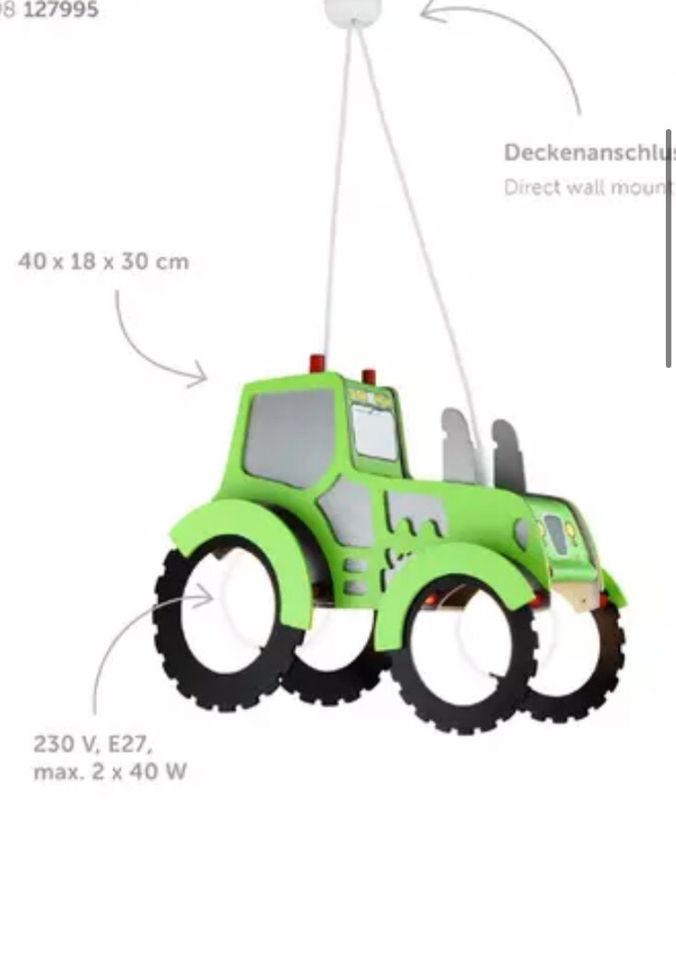 Deckenlampe Kinder  Traktor in Greifenstein