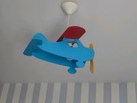 Lampe Kinderzimmer Flugzeug Holzlampenschirm Nordrhein-Westfalen - Emsdetten Vorschau