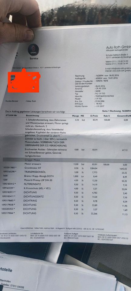 Saab 9-3 1.9 TiD Tüv NEU in Gaildorf