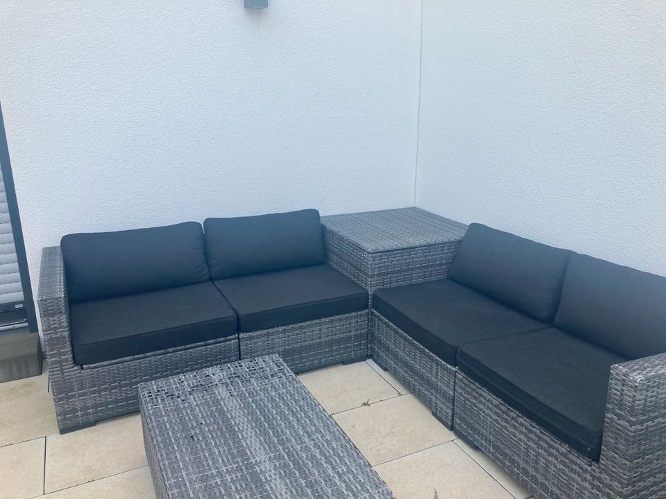 SenS-Line Garten Lounge Möbel Set Insel Polyrattan Sitzpolster in Irrel