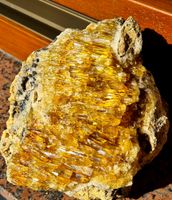 Großstufe Calcit Honigcalcit Rüssingen Rheinland-Pfalz Mineralien Hessen - Ebersburg Vorschau