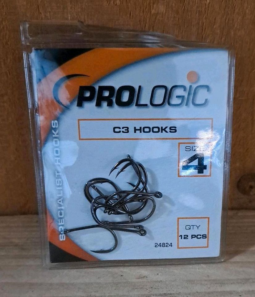 Prologic C3 Hooks Size 4 Barbed Karpfenhaken NEU & OVP Angeln TOP in Bad Bentheim