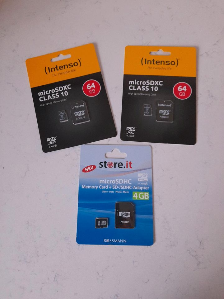 Speicherkarte Micro SDXC Class 10 *NEU*  64 GB + 4 GB store.it in Ludwigsburg