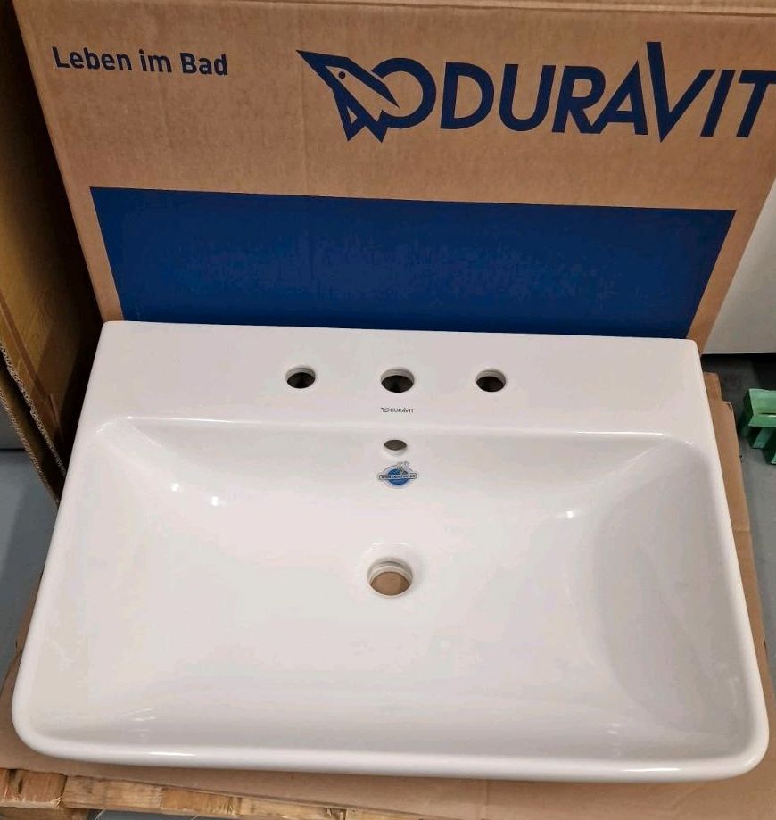 Waschbecken Duravit 65cm 3 Loch Armatur Me by Starck Waschtisch in Waldböckelheim