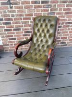 Chesterfield Schaukelstuhl Retro grün Leder Schleswig-Holstein - Lütjensee Vorschau