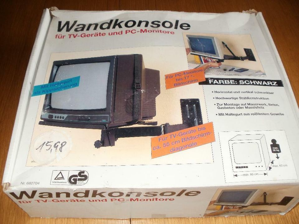Wandkonsole für TV-Geräte und PC-Monitore; schwarz-neu !! in Bad Oeynhausen