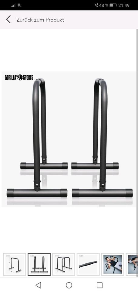 Fitness Parallettes, Dip Station, Push Up Stand Bar, Dip Stangen, in Mielkendorf