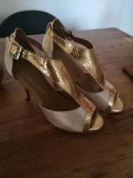 Tanzschuhe Gr 4 1/2  37,5 Champagner Gold Beige Leder Niedersachsen - Burgwedel Vorschau