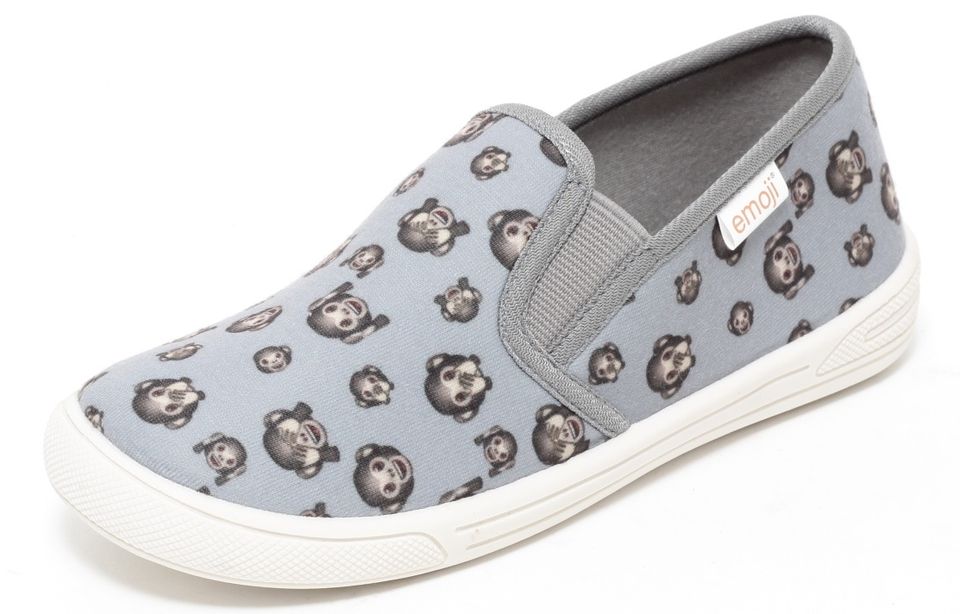 Kinder Sneaker Slipper Gr. 30 Hausschuhe Schuhe emoji grau in Neumünster