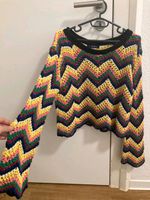 Zara Knit Crochet Cropped zickzack gehäkelt Hippie Pullover Gr M München - Sendling-Westpark Vorschau