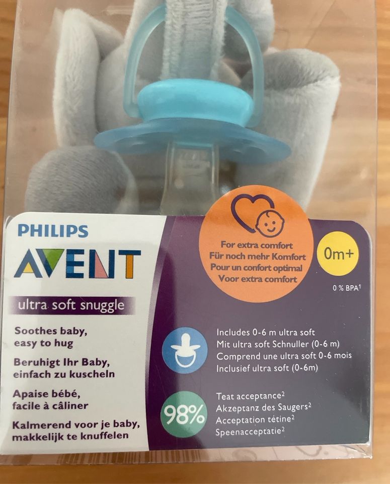 Philips Avent Schnuller Snuggle Ultra Soft SCF348 mit Kuscheltier in Weimar