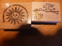 2 Holzstempel Zur Geburt,Unser Sonnenschein ist da Nordrhein-Westfalen - Rommerskirchen Vorschau