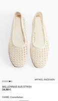 H&M Ballerinas aus Stroh in Creme Stuttgart - Stuttgart-Süd Vorschau