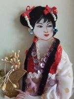 Original-Bild mit modellierter 3-D Geisha/jap. Frau +Signatur Obervieland - Arsten Vorschau