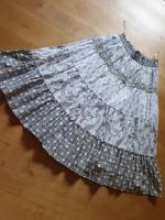 lässiger Sommerrock, weiß/taupe, Pailletten, Glassteine, boho,neu Bayern - Grafing bei München Vorschau