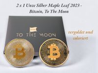 2 x 1 Unze Silber Maple Leaf 2023 - Bitcoin To The Moon Edition Niedersachsen - Wittingen Vorschau