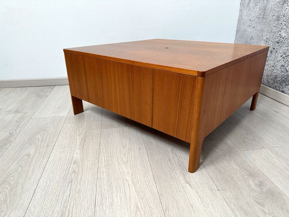 Teak Aufbewahrungsbox Couchtisch Wiener Geflecht MidCentury in Mülsen