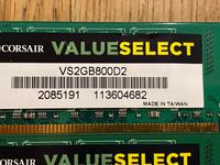 2x 2 GB DDR2-RAM 240-pin PC2-6400U non-ECC 'Corsair VS2GB800D2' Schleswig-Holstein - Preetz Vorschau