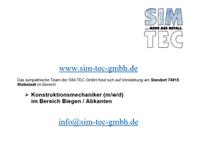 Konstruktionsmechaniker/in (m/w/d) im Bereich Biegen/Abkanten Baden-Württemberg - Waibstadt Vorschau