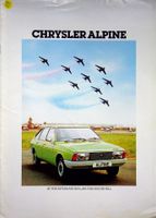 Chrysler Alpine - UK - Prospekt 08/1977 Dresden - Reick Vorschau