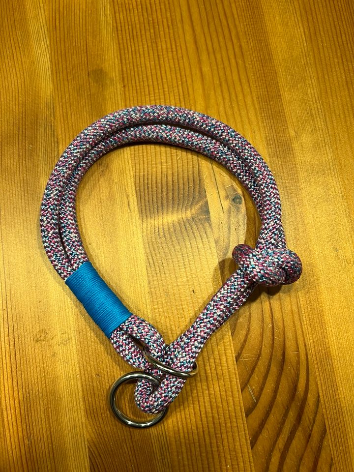 Paracord - Zugstop Halsband - Knoten - Bunt Hellblau - HU 28cm in Eching (Kr Freising)