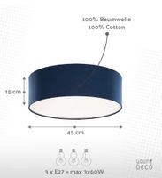 Deckenlampe/Deckenleuchte blau Kinderzimmer Baden-Württemberg - Illingen Vorschau