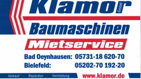 Logo von Klamor GmbH Baumaschinen Mietservice