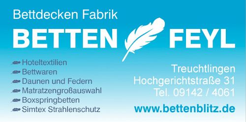 Logo von Betten Feyl , Bettenblitz.de Bettfedernwäscherei Feyl , Zudecken Fabrik