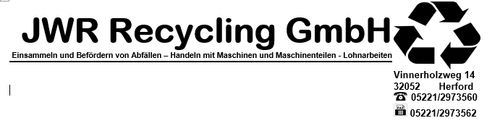 Logo von JWR Recycling GmbH