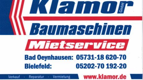 Logo von Klamor GmbH Baumaschinen Mietservie