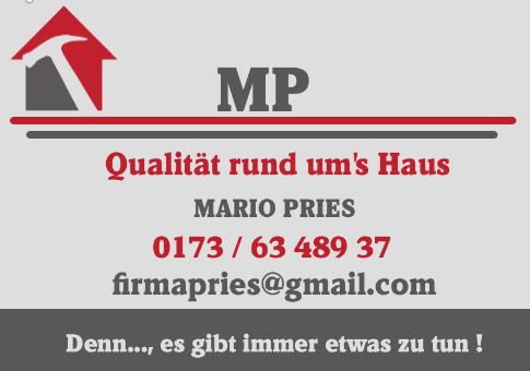 Logo von Mario Pries Hausdienstleistung Qualität rund um`s Haus 