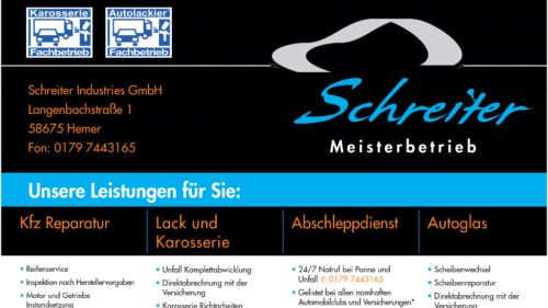 Logo von Schreiter KFZ Motoren, Lack & Karosserie, Autoglas, Abschleppdienst Hemer