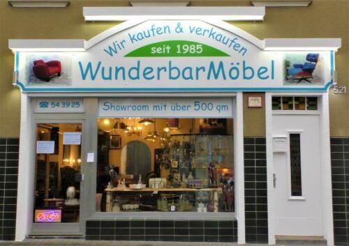 Logo von WunderbarMöbel -100% nachhaltige Möbel von Antik bis Design & mehr auf 500 qm - seit 1985 in Köln